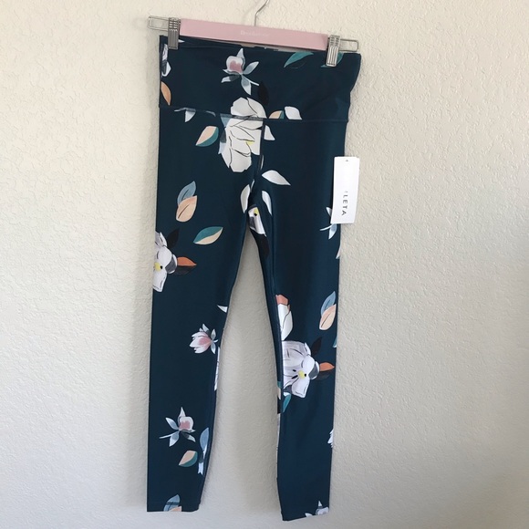 Athleta Pants - NWT | Athleta | Floral Elation 7/8 Tight Teal